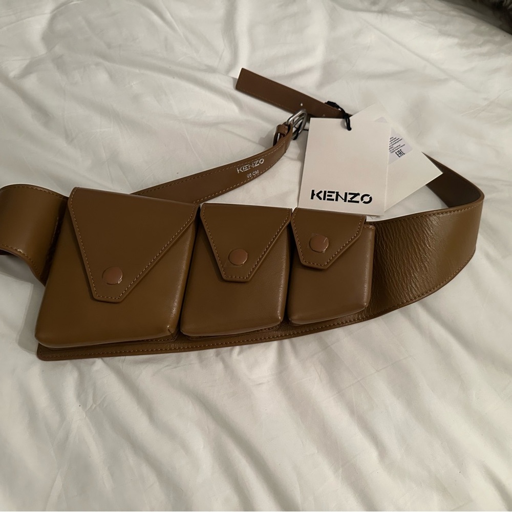 Kenzo Tan Leather waist bag